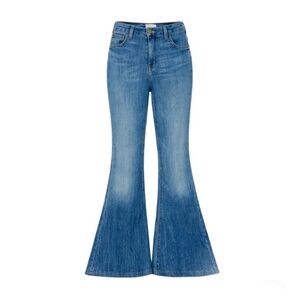 Current/Elliott High Waist Bell Jeans Canteen Blue 70s High Rise Flare Sz 29 EUC